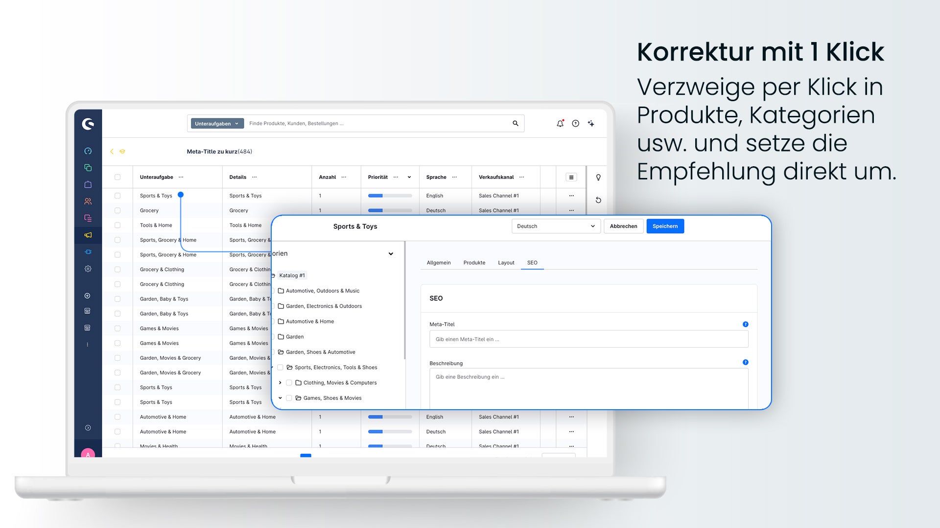 ShopAgent ermöglicht die direkte Korrektur in Shopware